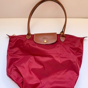 Longchamp Handbag Le Pliage Red Wine tote bag L